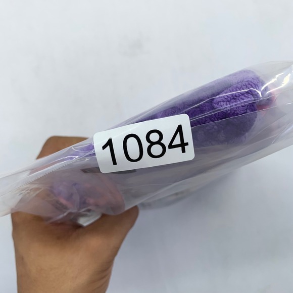 Crochet Beanie Hat Purple Pink Handmade Knit Winter Hat Warm Soft Unique Thick - Picture 6 of 6